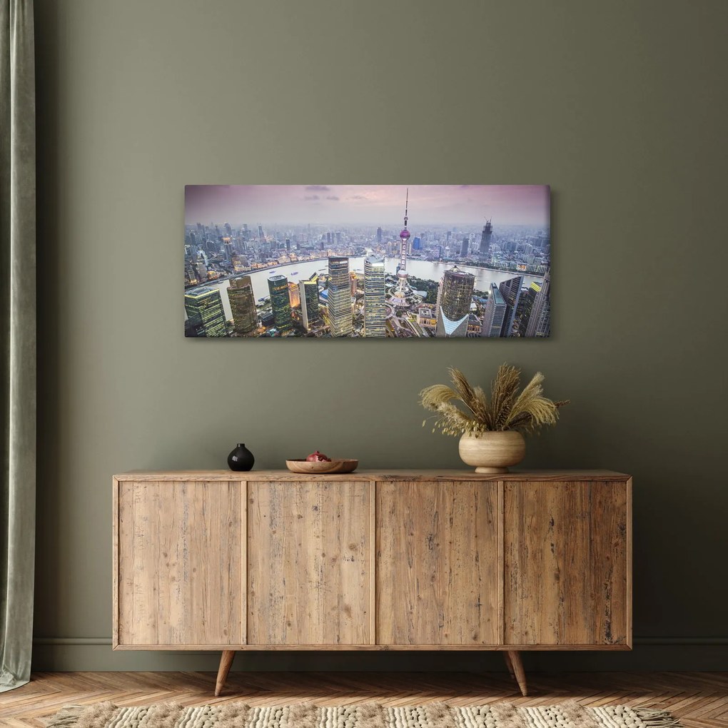 Obraz - Shanghai, Čína (120x50 cm)