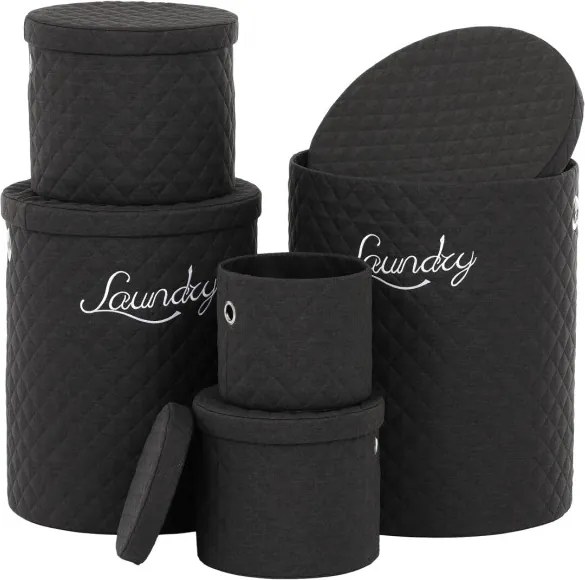 Set piatich košov na prádlo čierny DT3007 BK (5 ks)