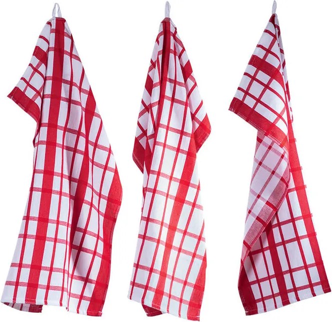 Utierky z egyptskej bavlny MÁJA červená 50 x 70 cm 3 ks