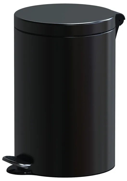 Nášľapný odpadkový kôš, 12 L, lakovaný čierny