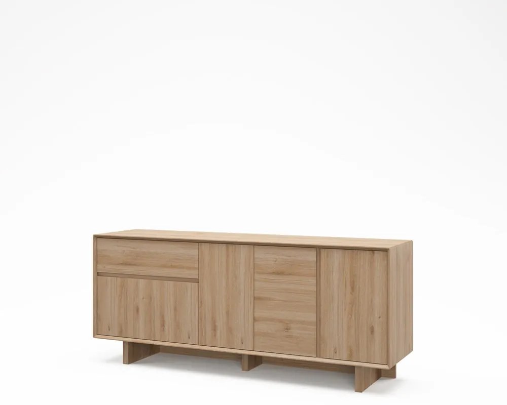 Komoda v dekore duba v prírodnej farbe 180x76x45 cm Carpi – Marckeric