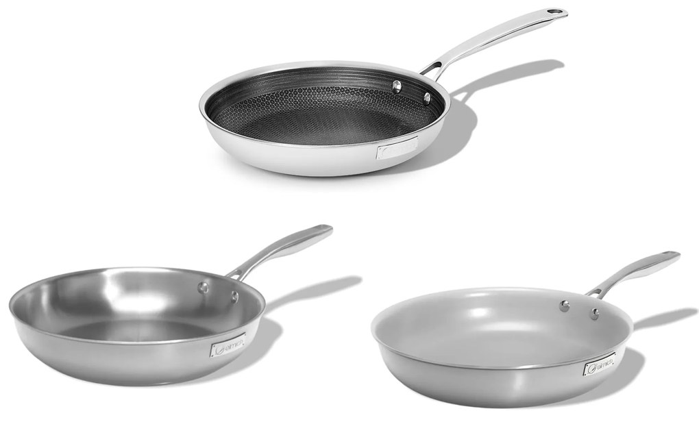 Elmich Mix sada panvíc 3 ks - nerezová a nepriľnavá panvica