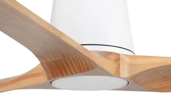 FARO 33838 - Stropný ventilátor HEYWOOD TUB L borovica/biela pr. 132 cm + DO