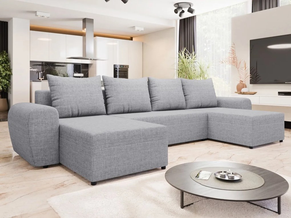 Rohová sedačka Anduvo v tvare U, Farby: Lux 06 + Lux 05