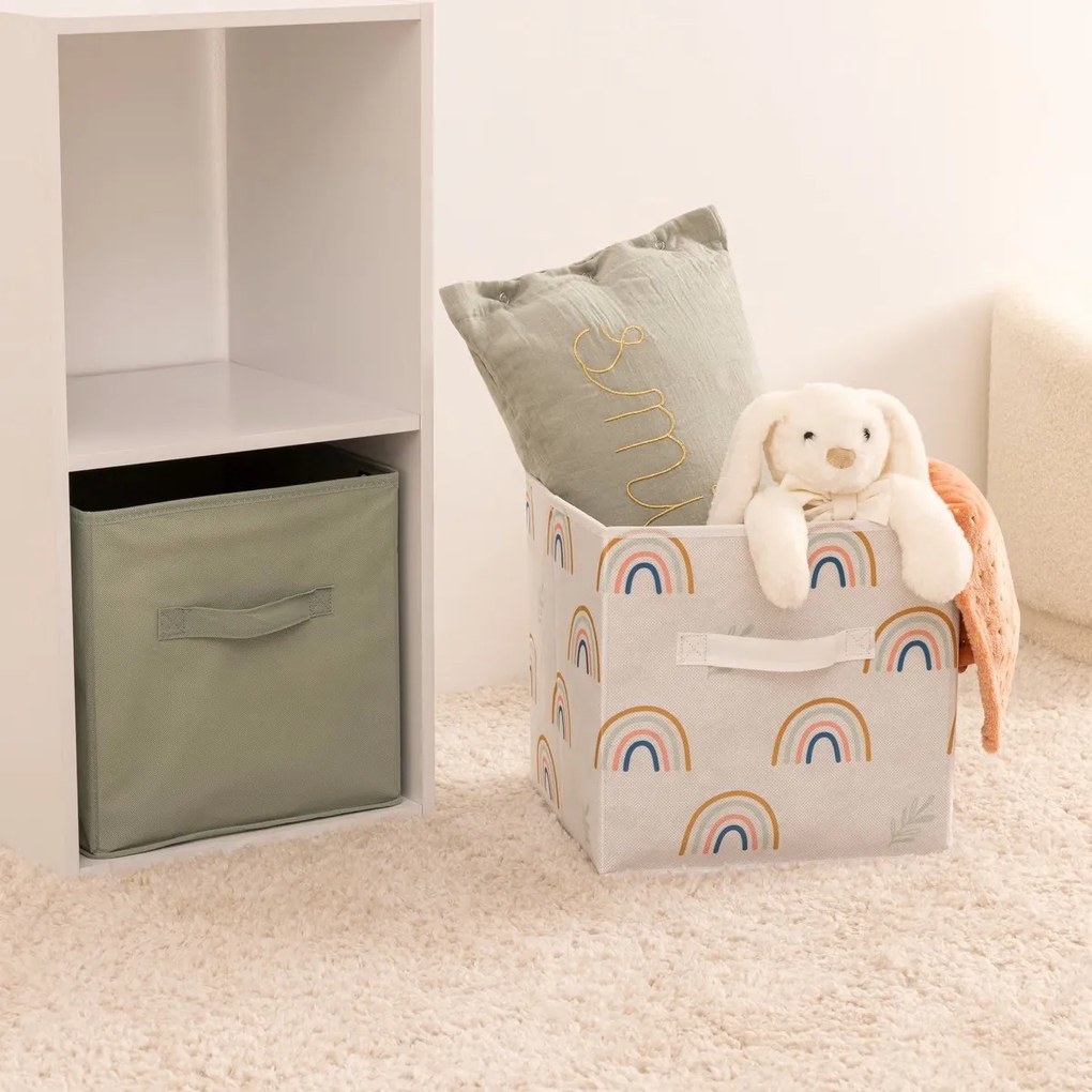 Úložný box Rainbow, sada 2ks, 29x29x29 cm, viacfarebná