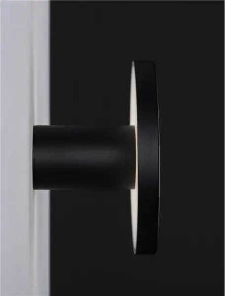 LED čierne svietidlo na stenu Nano 15