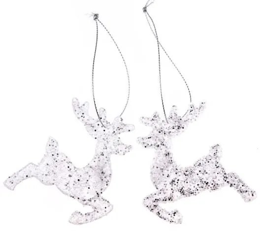 Plastové vianočné ozdoby v súprave 2 ks 7 cm – Dakls