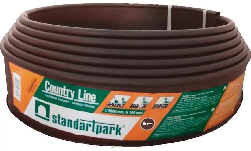 Záhradný obrubník COUNTRY LINE hnedý 9 m