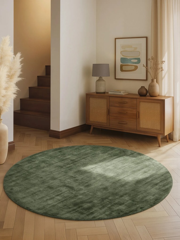 Vikosa, Kusový koberec Vikosa Jane 106296 Green kruh, 120x120 (priemer) kruh, zelená, detská izba