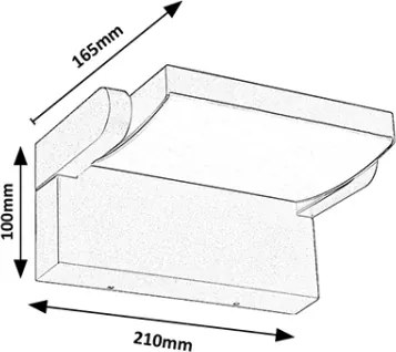 Brilagi - LED Vonkajšie nástenné svietidlo ANKLE LED/18W/230V 4000K IP65