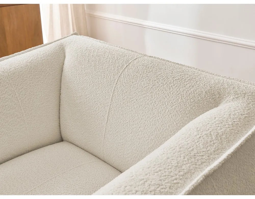 Béžové kreslo z textílie buklé Giorgia – Bobochic Paris