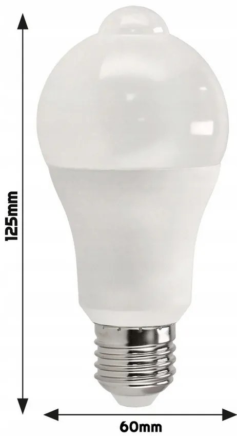 BERGE LED žiarovka E27 - 12W - NW - s pohybovým a súmrakovým senzorom