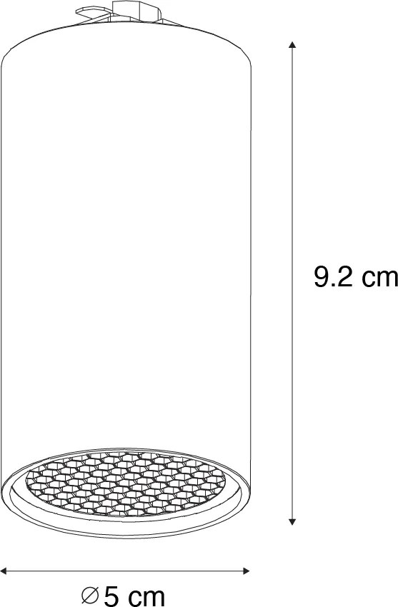 Moderný biely reflektor pre 1-fázový koľajnicový systém GU10 35 mm - Iconic Ruby Honey