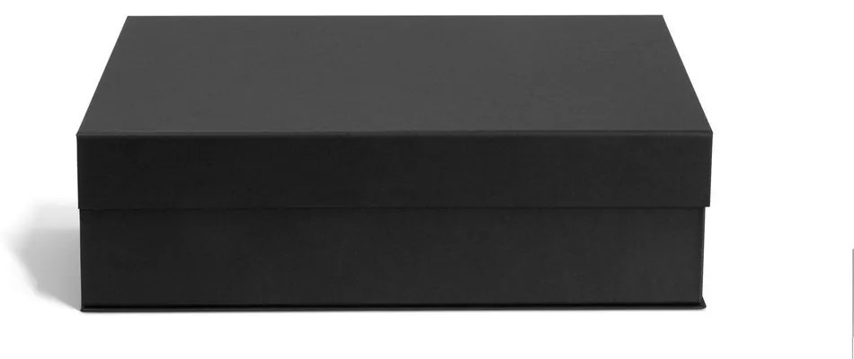 Tmavosivé kartónové úložné boxy v súprave 3 ks s vekom 42,5x29,5x13 cm Kian Paper Laminate – Bigso