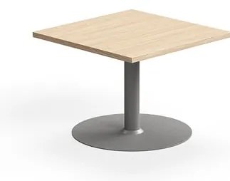 Konferenčný stolík VERTICUS, 700x700x500 mm, dub/strieborná