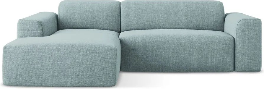 Modrá rohová pohovka (ľavý roh/s leňoškou) Keli – Makamii