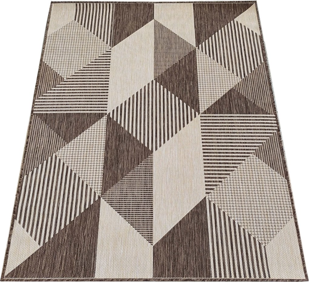 DY ZARA 16 obojstranný koberček s výšivkou, hnedý Rozmer: 120x170 cm