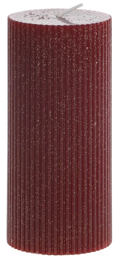 Chic Antique Trblietavá sviečka Grooves Glitter Cherry 15 cm