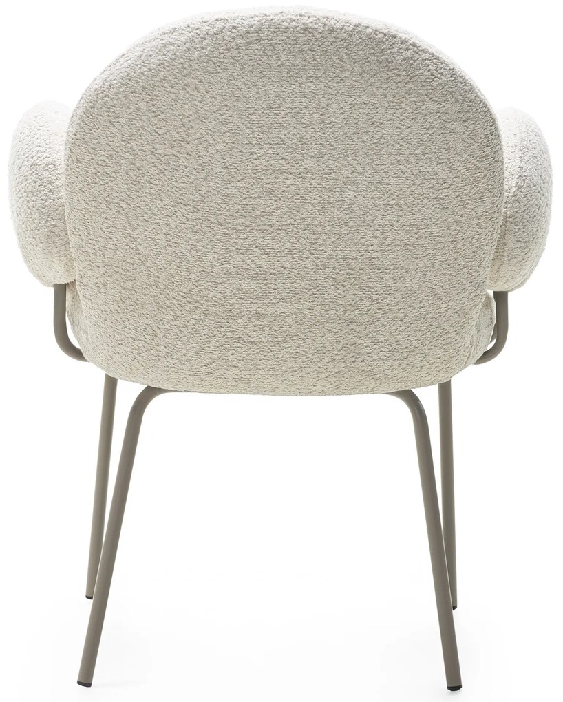 Čalouněné jídelní křeslo Fiori béžové