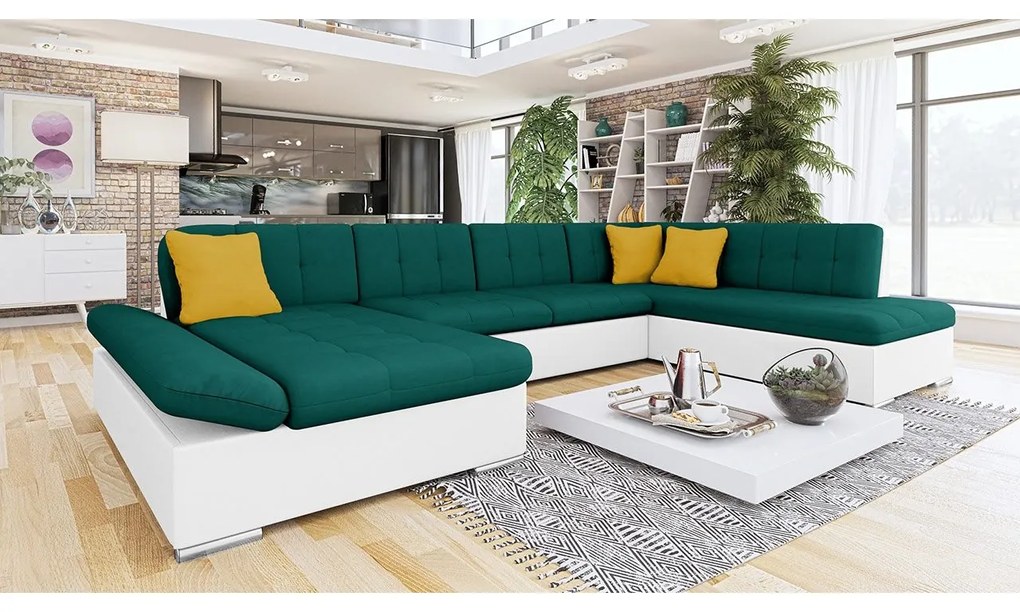 Rohová sedačka Genero, Dostupné poťahy: Utario velvet 2951 + Utario velvet 2951 + Senegal 823, Strana: Ľavá - U