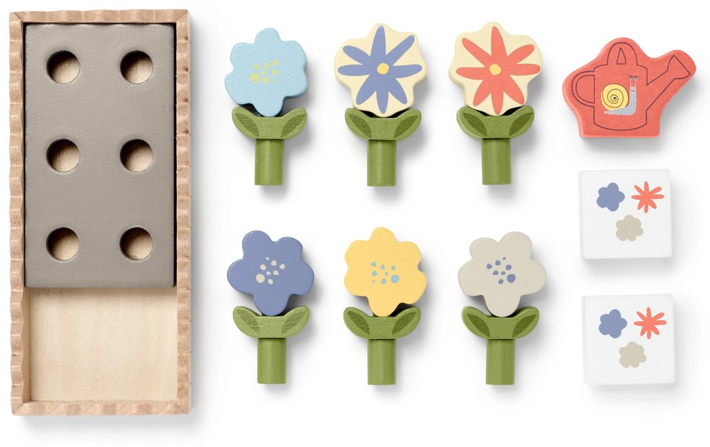 Drevený kvetinový záhon