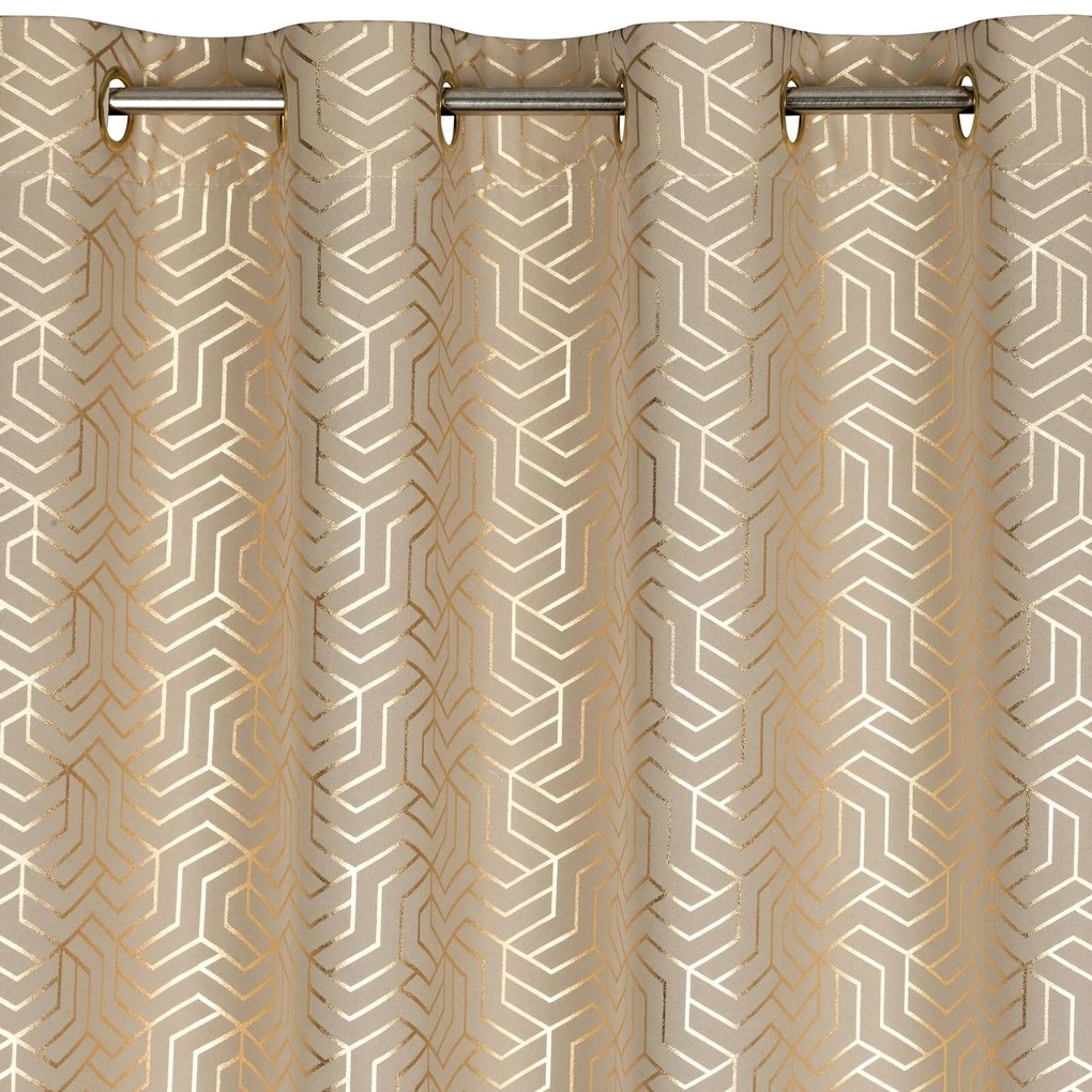 ZÁVES NA KRÚŽKOCH SEMI 140X250 CM VZOROVANÁ