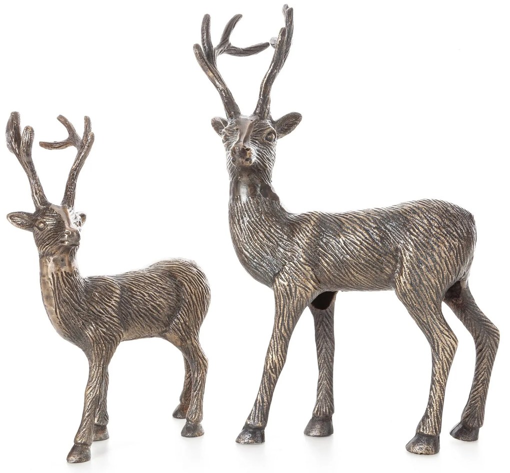 VIANOČNÁ SOŠKA DEER 31CM TMAVÁ ZLATÁ