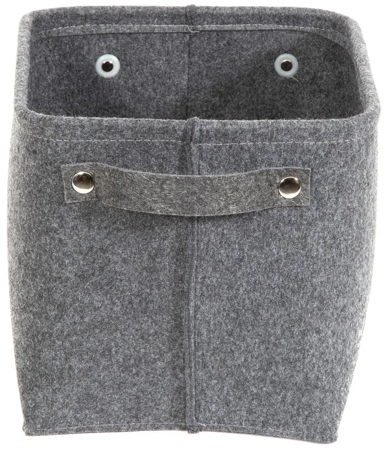 Sivý plstený úložný košík Compactor Felt Basket, 29 x 24 cm