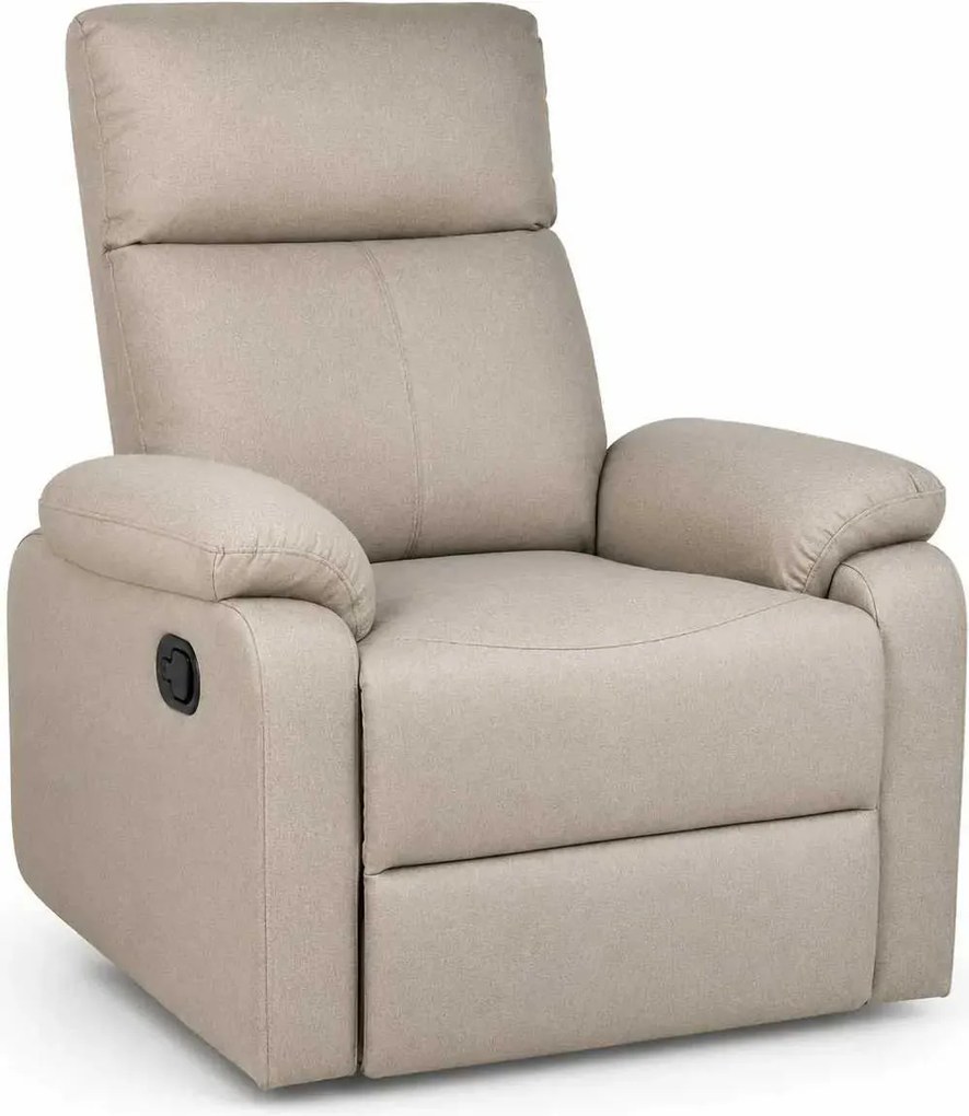 LuxuryForm DESIGN Televízne kreslo CARLOS s polohovaním - béžové