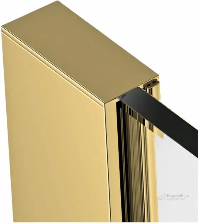 Erga Paris, sprchová zástena Walk-In 80x200 cm, 8mm sklo námraza, zlatý lesklý profil, ERG-V02-PARIS-080x200-FR-GD