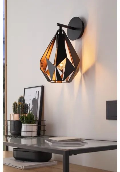 Eglo 49992 - Nástenné svietidlo CARLTON 1 1xE27/60W/230V