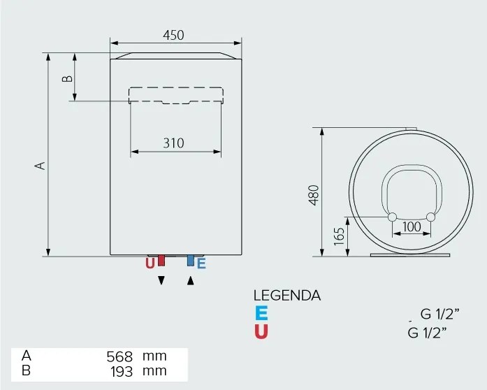 ARISTON LYDOS R 50 V 2K Elektrický zásobníkový ohrievač vody, 49 l 3201936