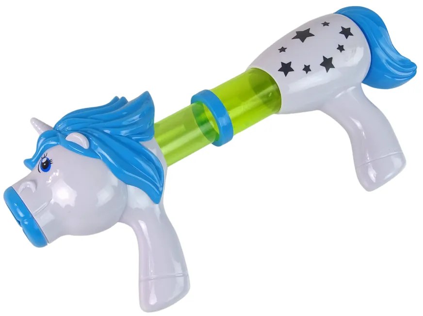 LEAN TOYS Vystreľovač mäkkých loptičiek Jednorožec – modrá