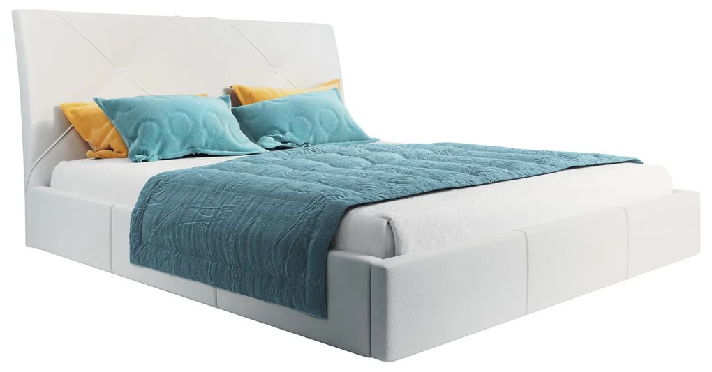 Čalúnená posteľ KARO rozmer 90x200 cm Čierna eko-koža