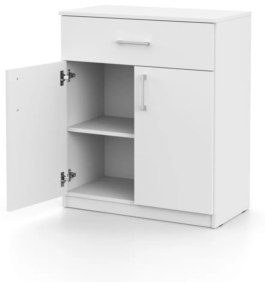 DREVONA Komoda biela BASIC 2DV + 1ZAS