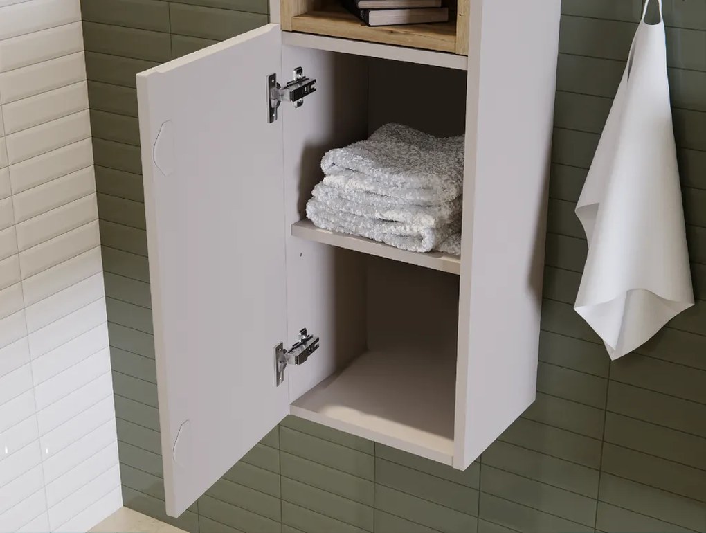 Comad Doplnková kúpeľňová skrinka vysoká Nova Cashmere 30 kašmír mat