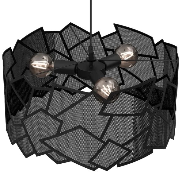 Luster na lanku CAMO 3xE27/15W/230V čierna