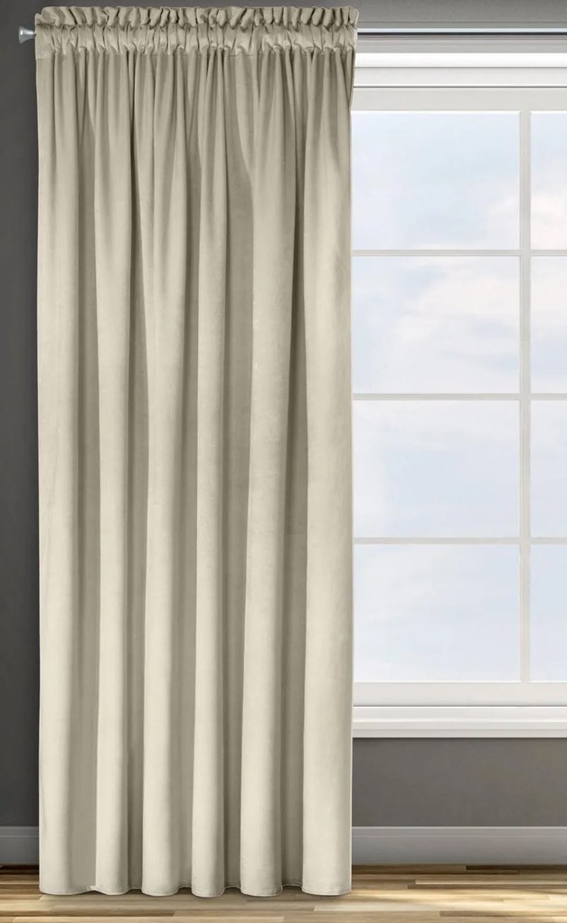 ZATEMŇOVACÍ ZÁVES NA PÁSKE ROSA 140X270 CM BÉŽOVÁ