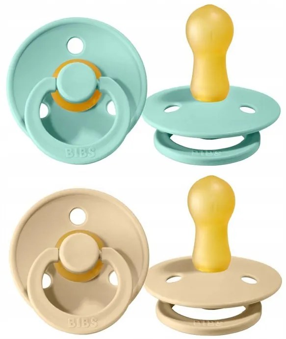 Kaučukové cumlíky BIBS Colour 6m+ 2ks Farba: žltá-oranžová