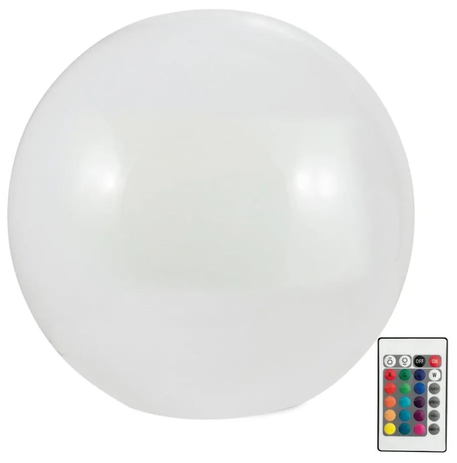 Polux LED RGBW Solárna lampa BALL LED/1,2V pr. 40 cm IP65 + diaľkové ovládanie SA1882