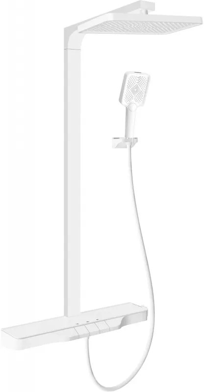 Mexen Zoom, sprchová sada s ručnou a dažďovou hlavicou, biela, 78101-20