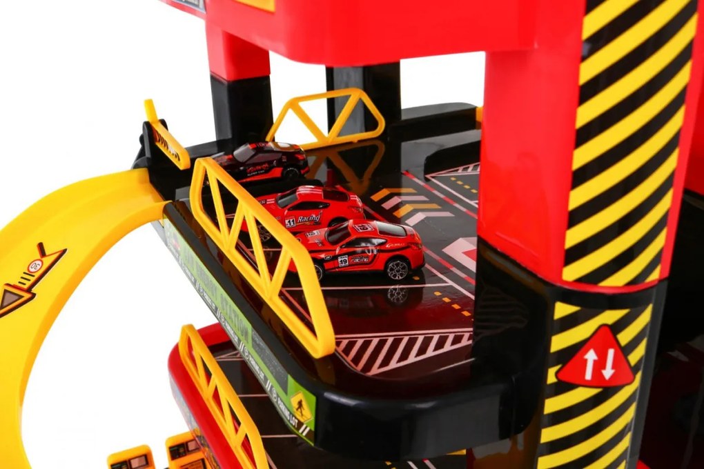 Ramiz 5-úrovňové detské parkovisko 3+ Pohyblivý výťah + 10 autíčok + svetlá