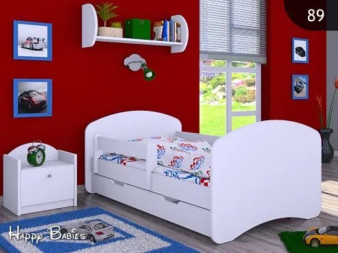 Detská posteľ so šuplíkom 180x90cm BEZ MOTÍVU - biela