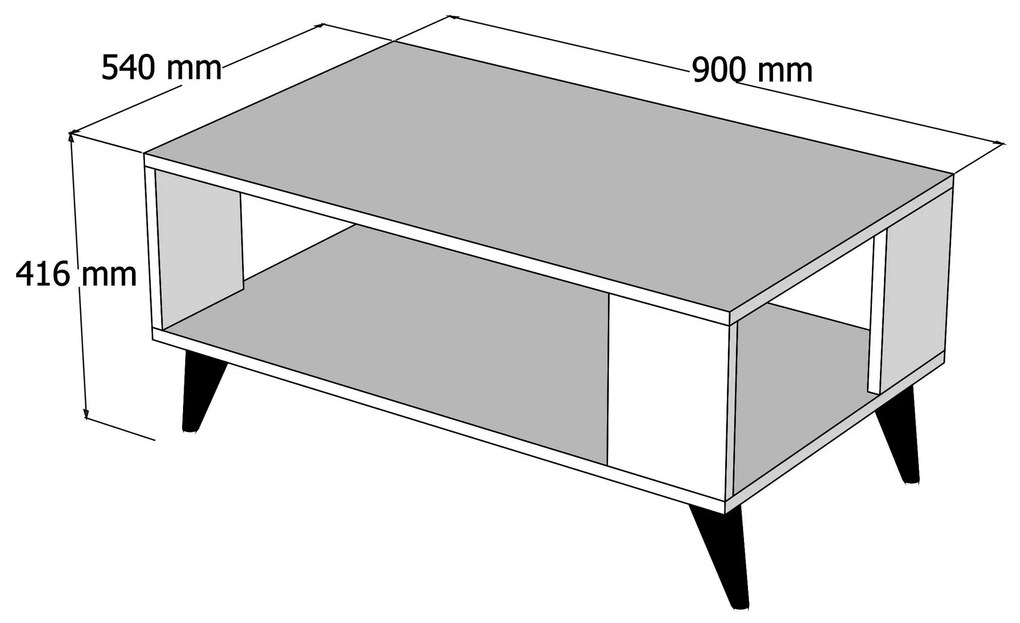 Konferenčný stolík Clementine 2 (Orech). Akcia -13%. Vlastná spoľahlivá doprava až k Vám domov. 1072372
