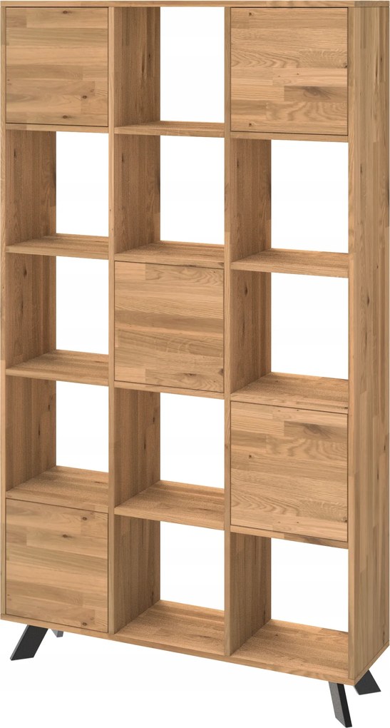Regál dubový Toledo Box s dvierkami 193x110x30