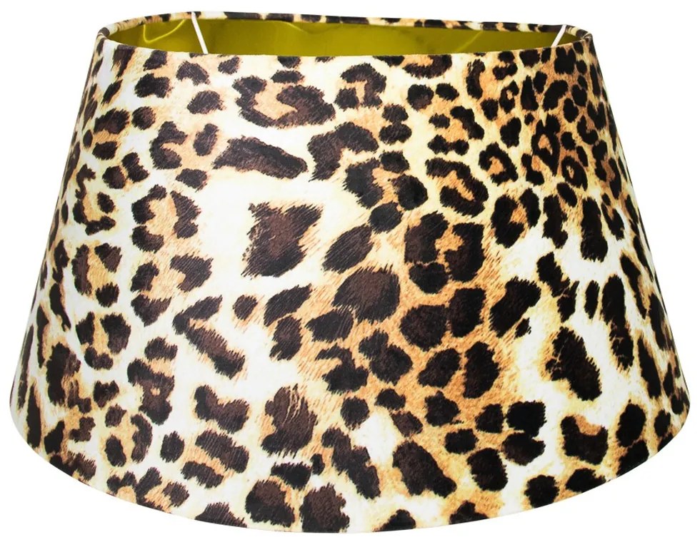 Zamatové tienidlo s motívom leopardej kože - 33 * 45 * h25cm