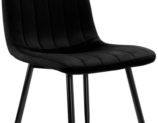 Jedálenská stolička FRESNO VELVET čierna