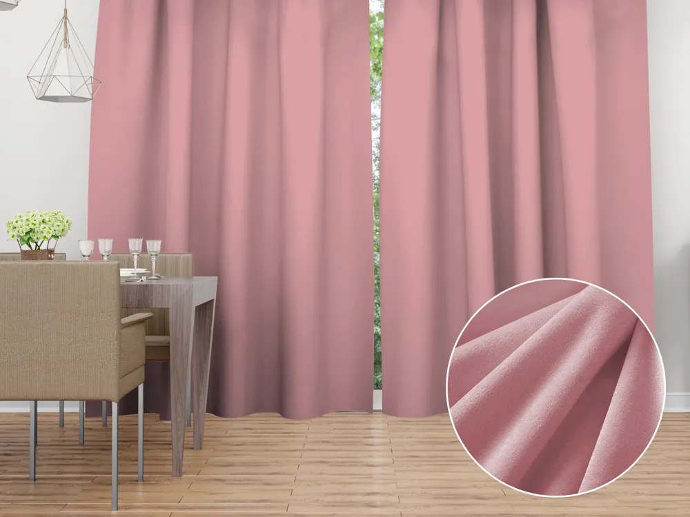 Biante Zamatový záves Velvet Prémium SVP-033 Staroružový - šírka 135 cm 135x210 cm