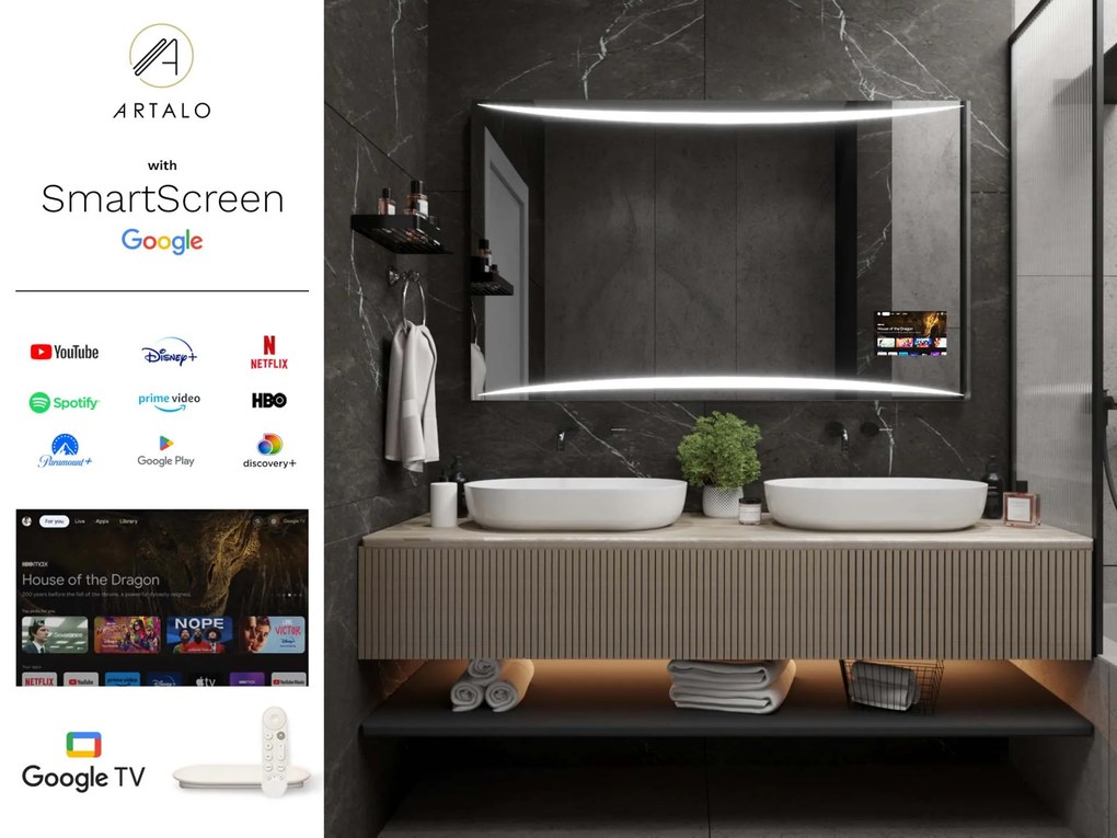 Zrkadlo do kúpeľne s LED osvetlením M16 premium