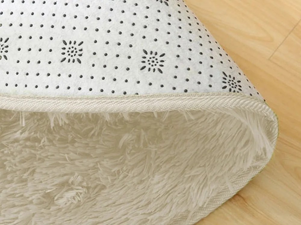 Béžový okrúhly shaggy koberec Lana Rozmer: 100